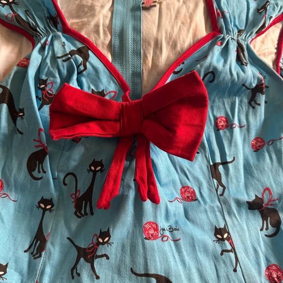 Pinup Couture Cat Print Heidi Dress - Picture 5 of 8